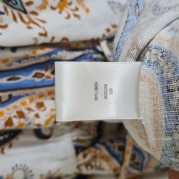 Witchery Paisley Linen Dress Size 12 - Picture 5 of 5